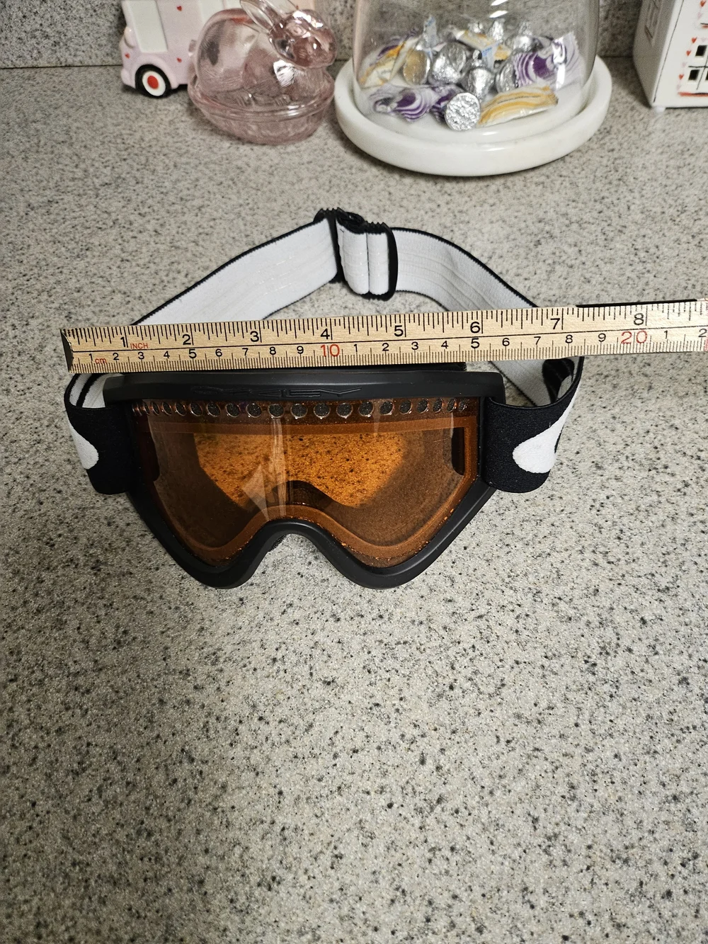 Oakley Black Goggles with Amber Lens